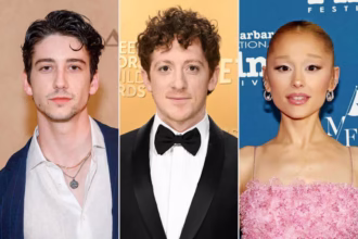 Ivan Apfel Getty Gilbert Flores Variety Via Getty Kevin Winter Getty L R Milo Manheim Ethan Slater And Ariana Grande
