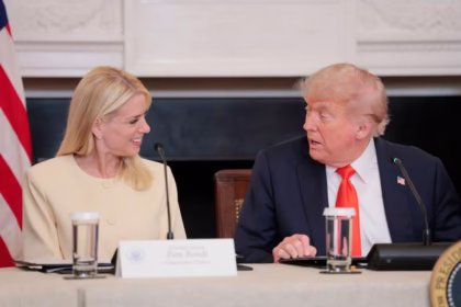 Washington Dc Attorney General Pam Bondi Speaks Alongside U.s. President Donald Trump At A Roundtable In The State Dining Room