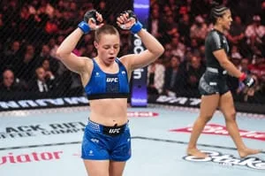 Rose Namajunas In A Medical Setting After Ufc 324 Showing Signs Of Eye Injury